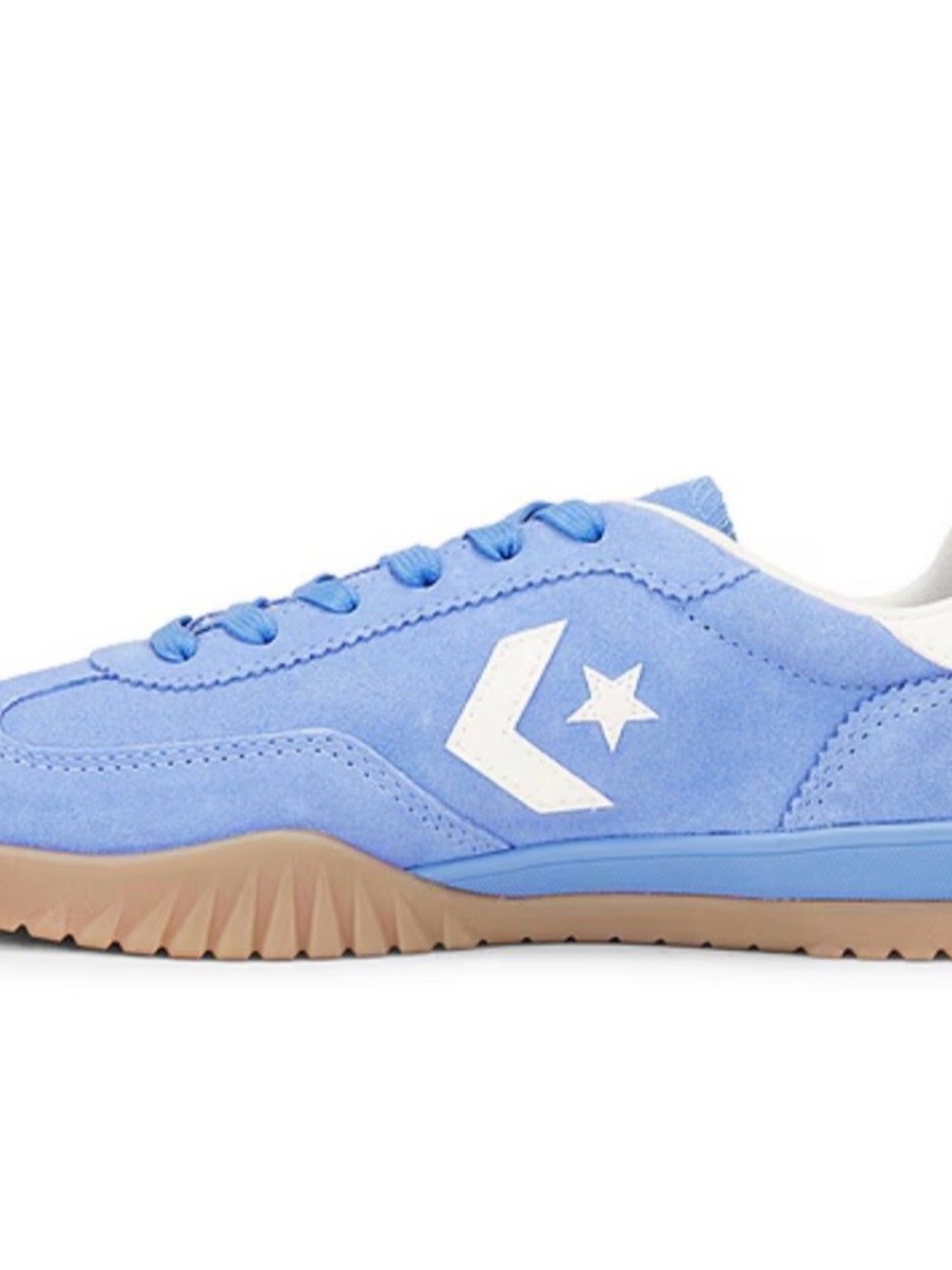 Converse Run Star Sneaker in Baby Blue Suede Women's 10 Mens 8.5 New - Picture 2 of 5